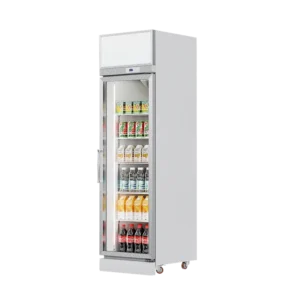 Beverage Fridge White (Top Lightbox, Upmounted Compressor)（1 Door）