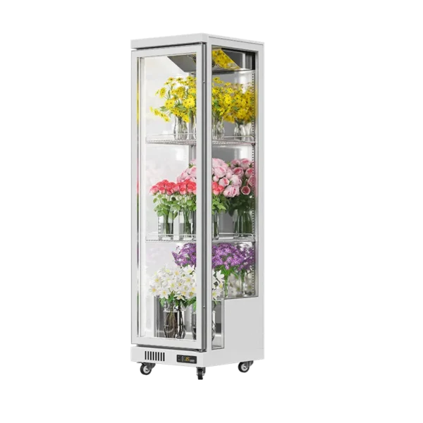 Floral Cooler White (3 Side Display, Rearmounted Compressor)（1 Door）
