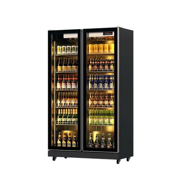 Beverage Fridge Black (Full Door Display, Rearmounted Compressor)（2 Doors）