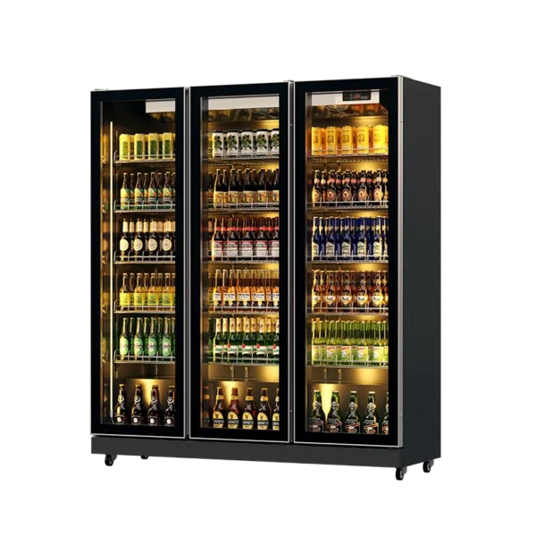 Beverage Fridge Black (Full Door Display, Rearmounted Compressor)（2 Doors） - Image 3