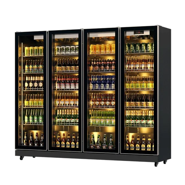 Beverage Fridge Black (Full Door Display, Rearmounted Compressor)（2 Doors） - Image 2