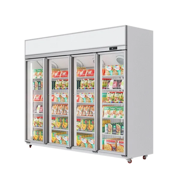 Showcase Freezer White (Top Lightbox, Upmounted Compressor)（4 Doors）