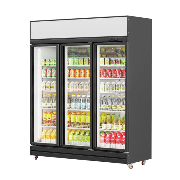 Beverage Refrigerator(Top Mount Compressor) black（4 Doors） - Image 2