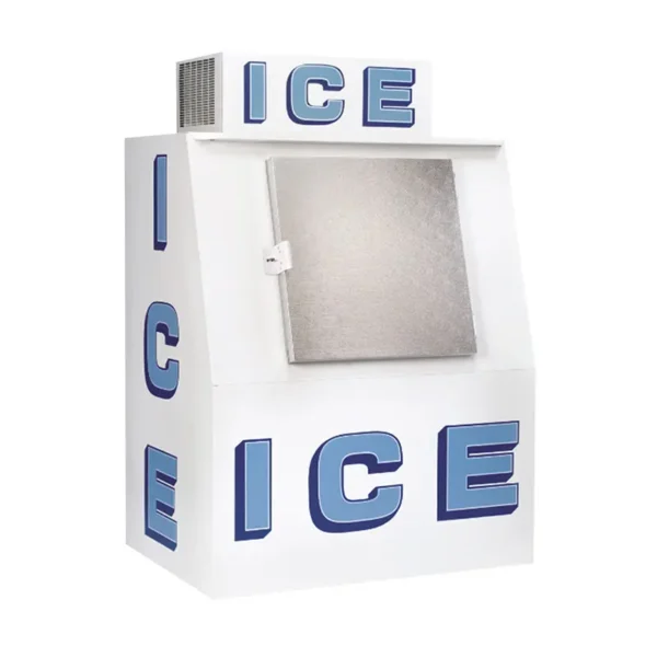 Aluminium slant front face ice merchandiser ice bag storage freezer（2 Doors） - Image 2